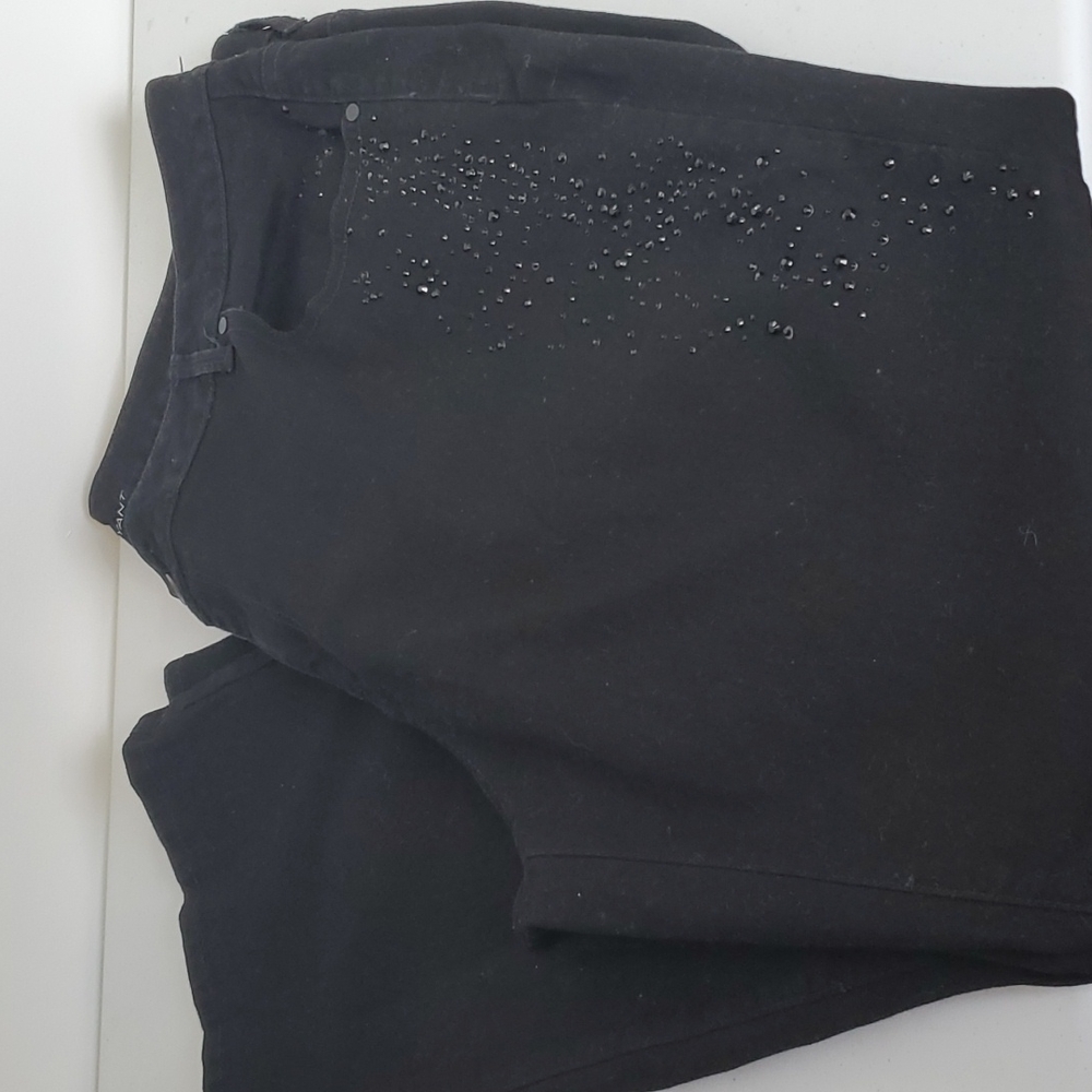 Lane Bryant Black Bootcut Genius Fit Jeans Gems